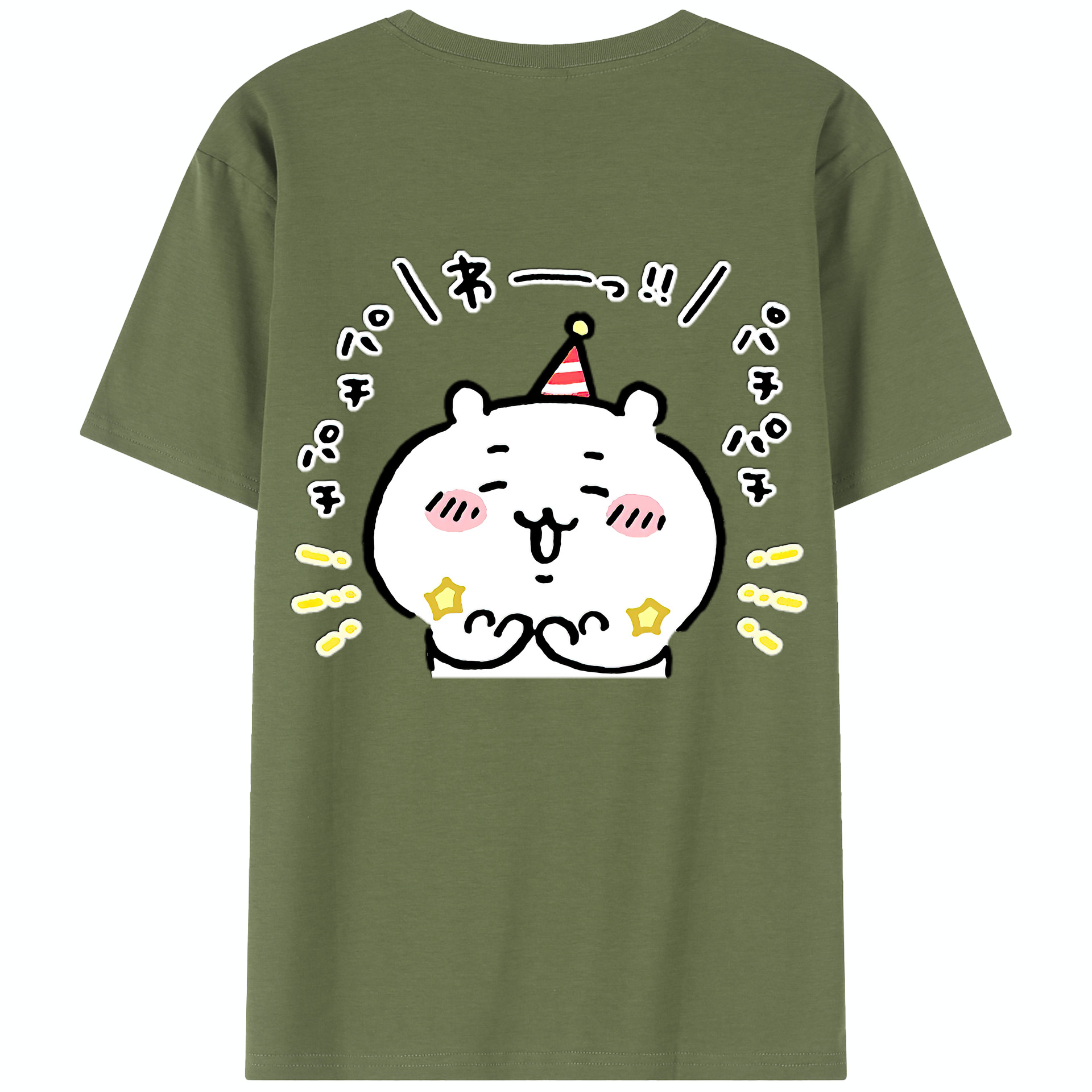 （画像用） ちいかわ ちいかわ Chii-kawa chiikawa 綿100％半袖Tシャツ（背面プリント）